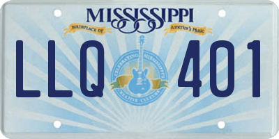 MS license plate LLQ401