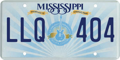 MS license plate LLQ404