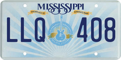 MS license plate LLQ408