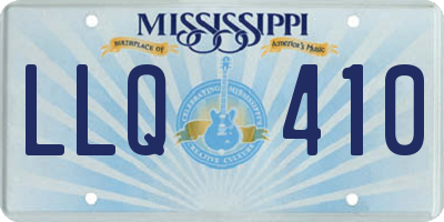 MS license plate LLQ410