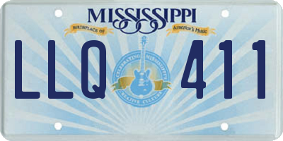 MS license plate LLQ411