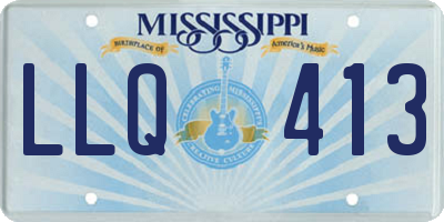 MS license plate LLQ413