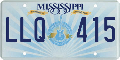 MS license plate LLQ415