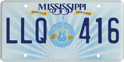 MS license plate LLQ416
