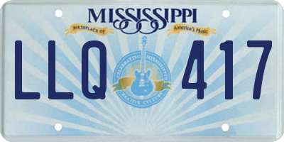 MS license plate LLQ417