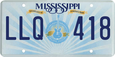 MS license plate LLQ418