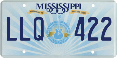 MS license plate LLQ422