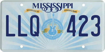MS license plate LLQ423