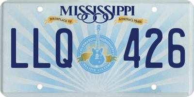 MS license plate LLQ426