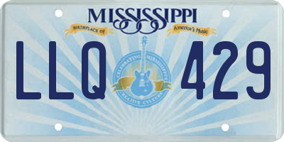 MS license plate LLQ429