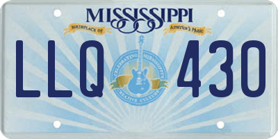 MS license plate LLQ430