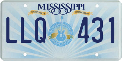 MS license plate LLQ431