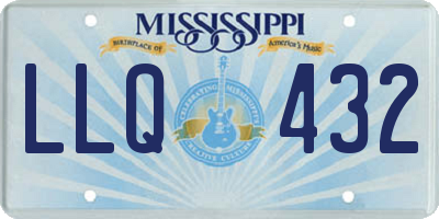 MS license plate LLQ432
