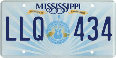MS license plate LLQ434