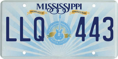 MS license plate LLQ443