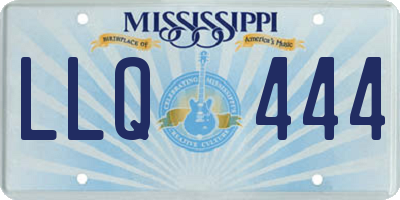 MS license plate LLQ444