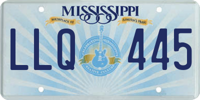 MS license plate LLQ445