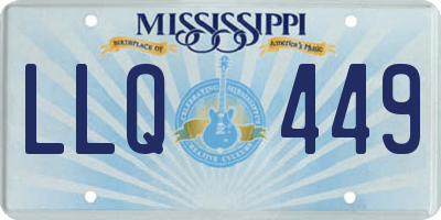 MS license plate LLQ449