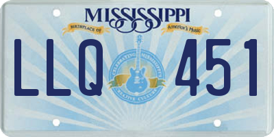 MS license plate LLQ451