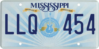 MS license plate LLQ454