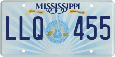 MS license plate LLQ455