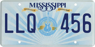 MS license plate LLQ456