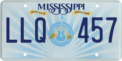 MS license plate LLQ457