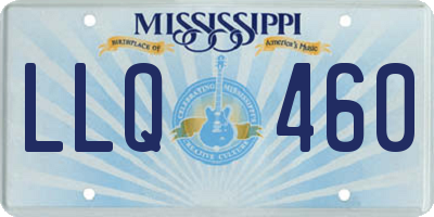 MS license plate LLQ460