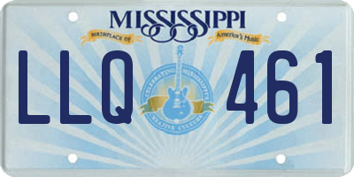 MS license plate LLQ461