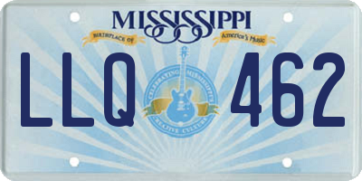 MS license plate LLQ462