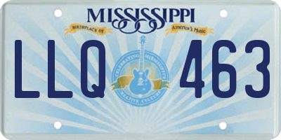 MS license plate LLQ463