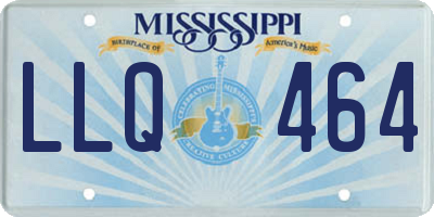 MS license plate LLQ464
