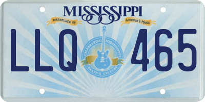 MS license plate LLQ465