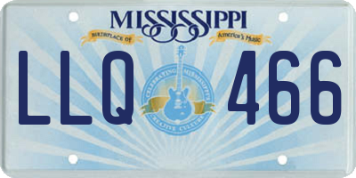 MS license plate LLQ466