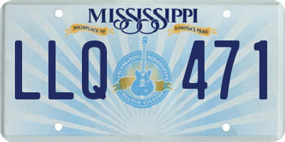MS license plate LLQ471