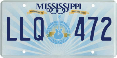 MS license plate LLQ472