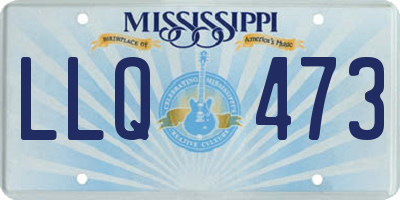 MS license plate LLQ473