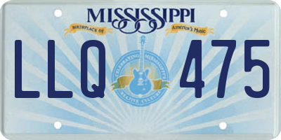 MS license plate LLQ475