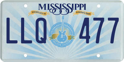 MS license plate LLQ477