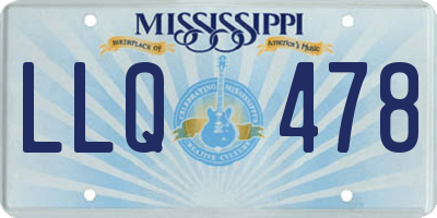 MS license plate LLQ478
