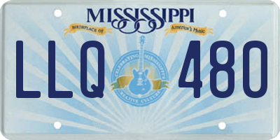 MS license plate LLQ480