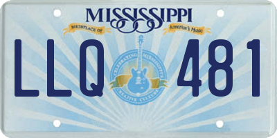 MS license plate LLQ481