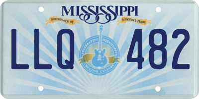 MS license plate LLQ482