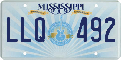 MS license plate LLQ492