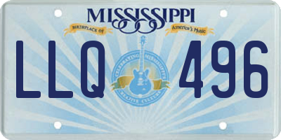 MS license plate LLQ496