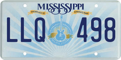 MS license plate LLQ498