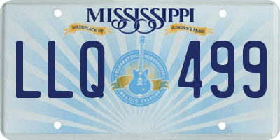 MS license plate LLQ499