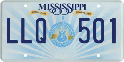 MS license plate LLQ501