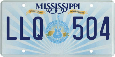 MS license plate LLQ504