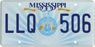 MS license plate LLQ506